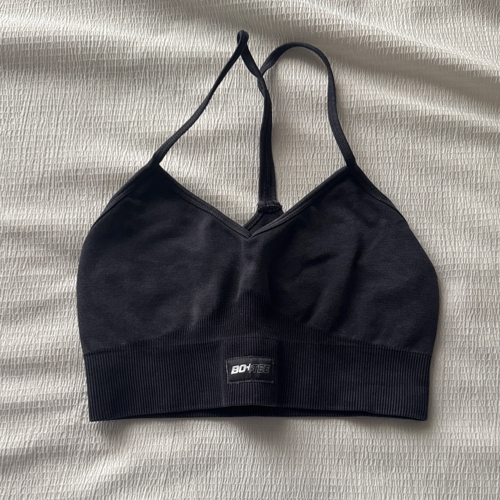 BO+tee Black Sports Bra